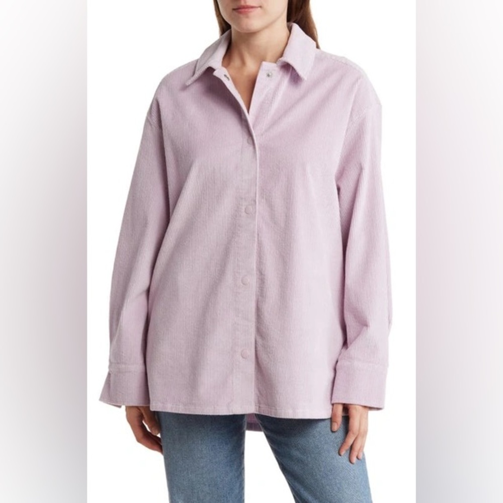 Abound Nordstrom Lavender Purple Corduroy Shirt Jacket